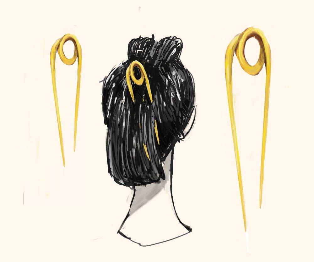 A x L Metallic O Pin-French Pin