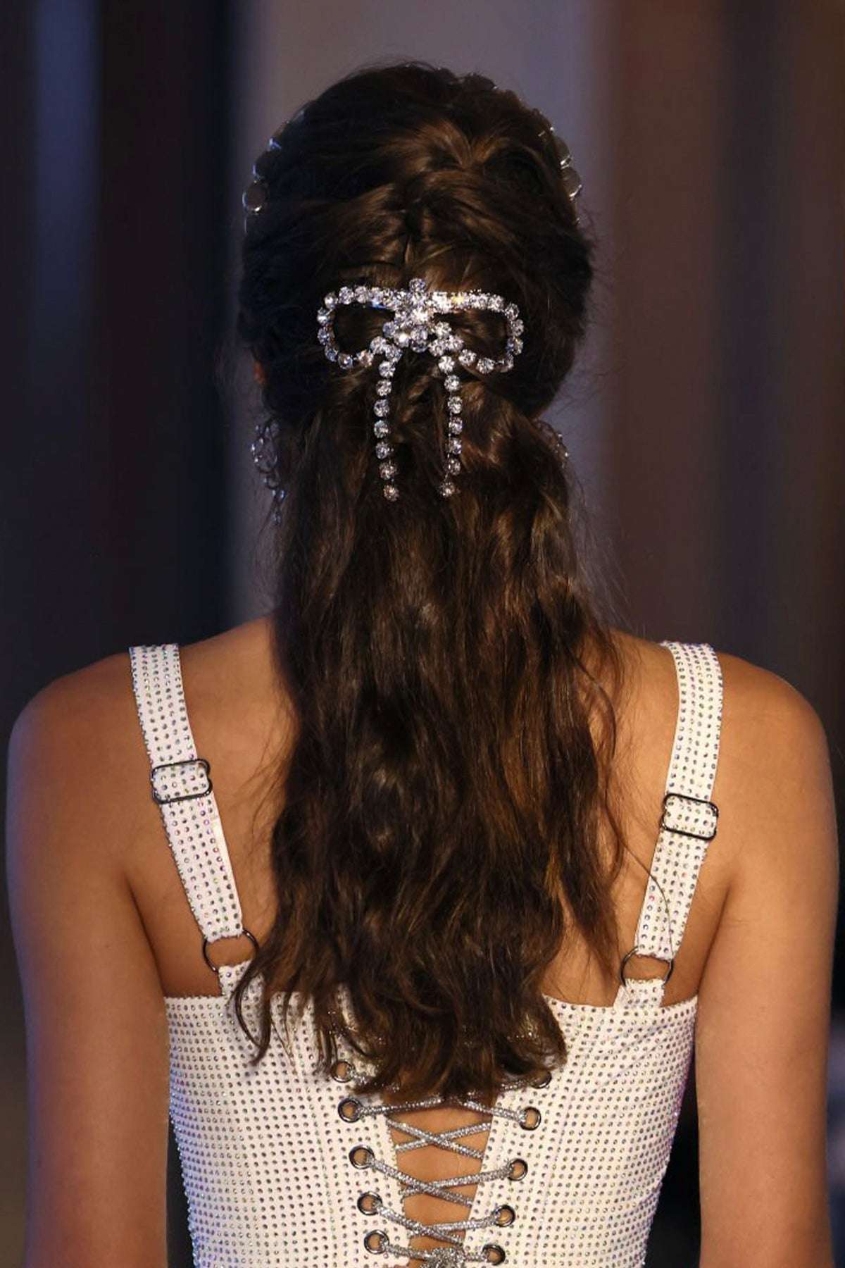 Kamala Crystal Bow Barrettes