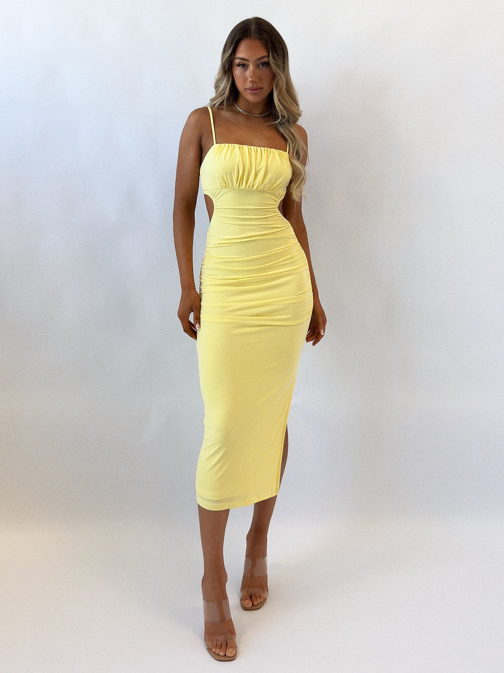 Kordyn Midi Dress - Yellow  GEMMACHIC