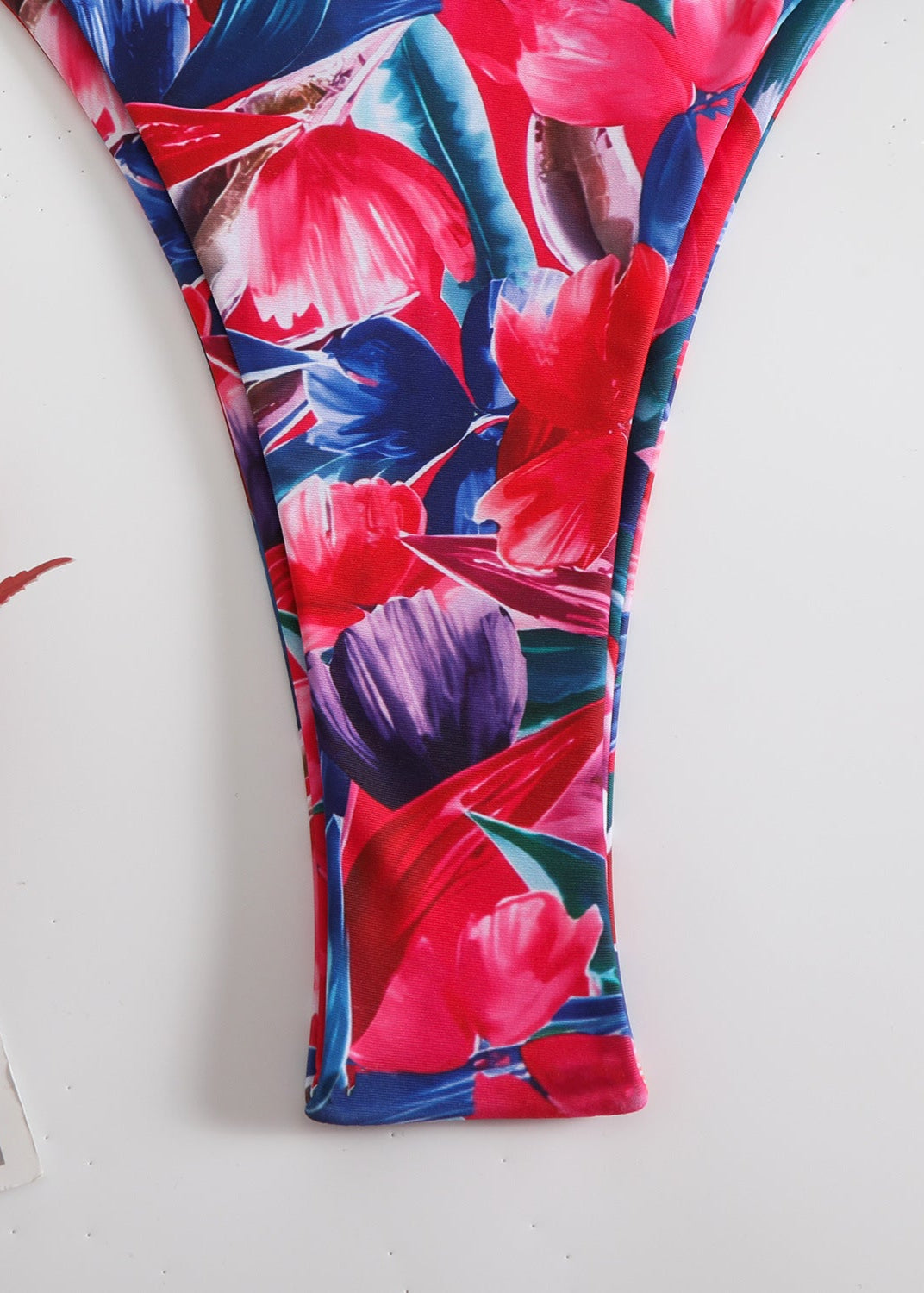 Tropic Bloom Ruched Strap Bikini Set  GEMMACHIC