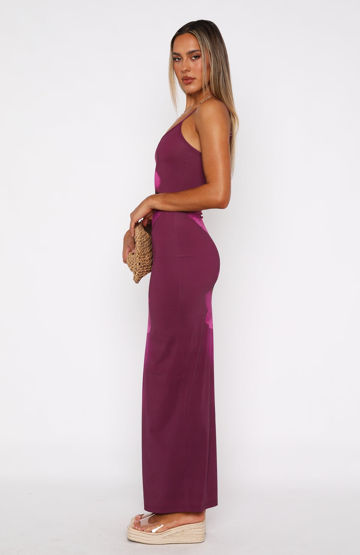 Feeling The Heat Maxi Dress Berry Lush  GEMMACHIC