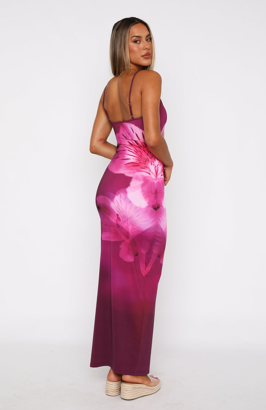Feeling The Heat Maxi Dress Berry Lush  GEMMACHIC