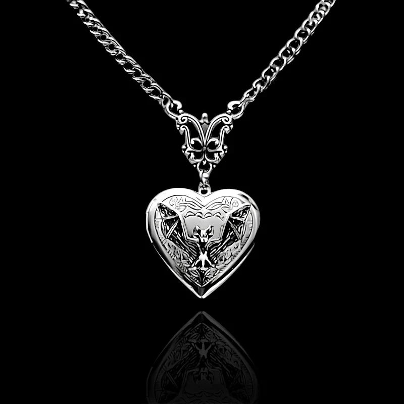 Bat Locket Necklace  GEMMACHIC