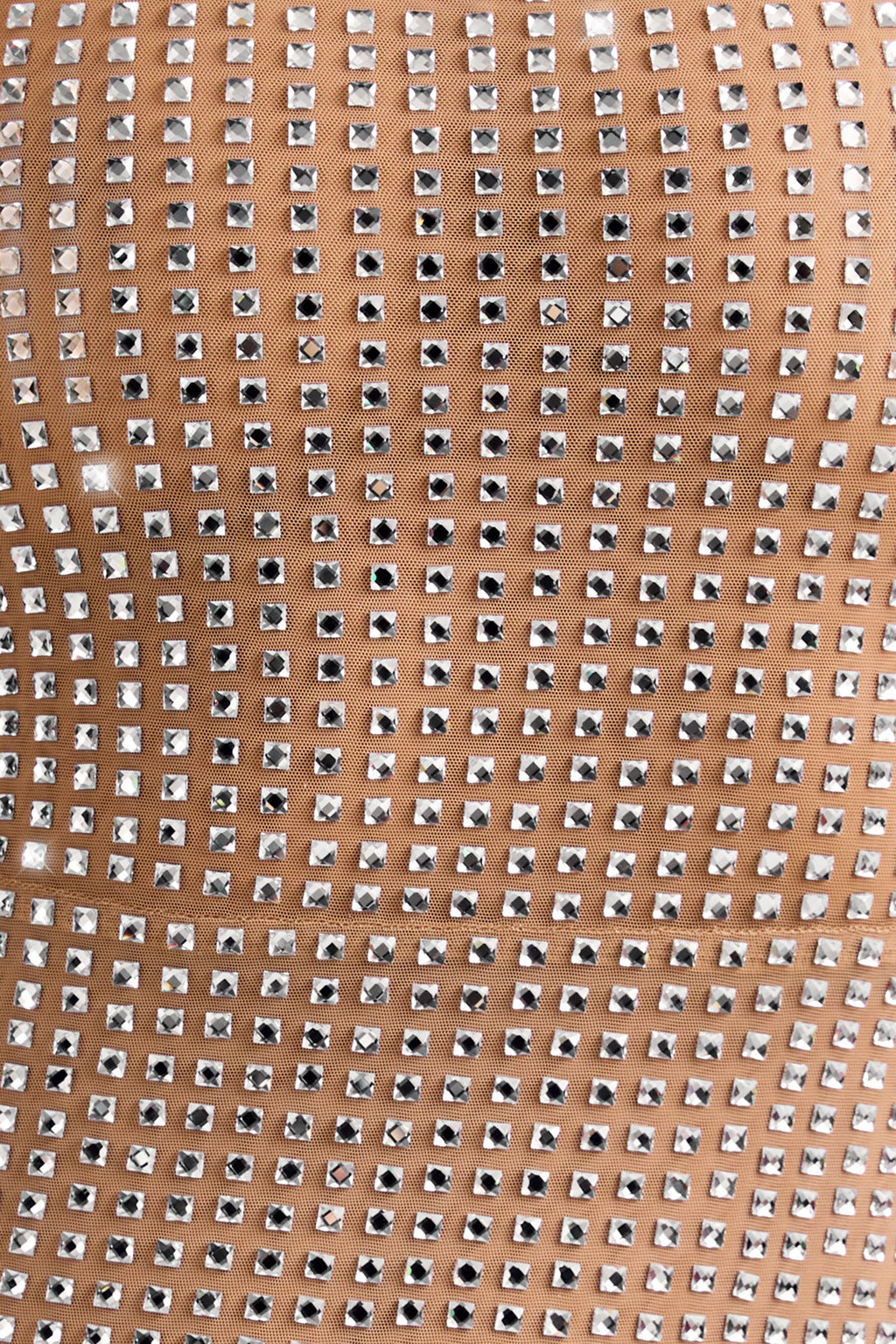 Embellished Halterneck A-Line Mini Dress in Almond  GEMMACHIC