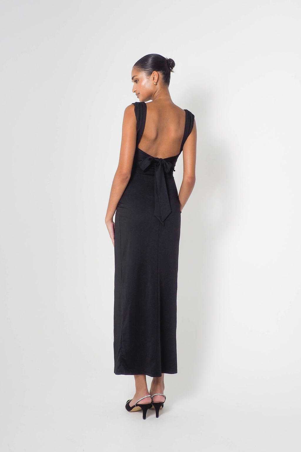 Polly Midi Dress - Black  GEMMACHIC