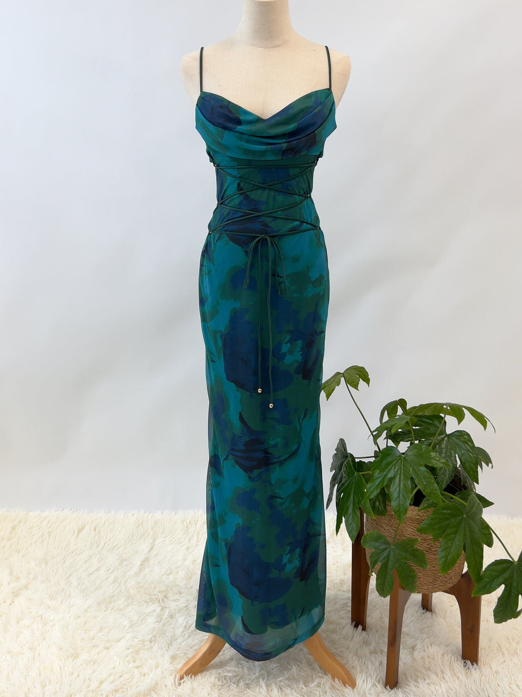 Blossom Maxi Dress - Teal Green  GEMMACHIC