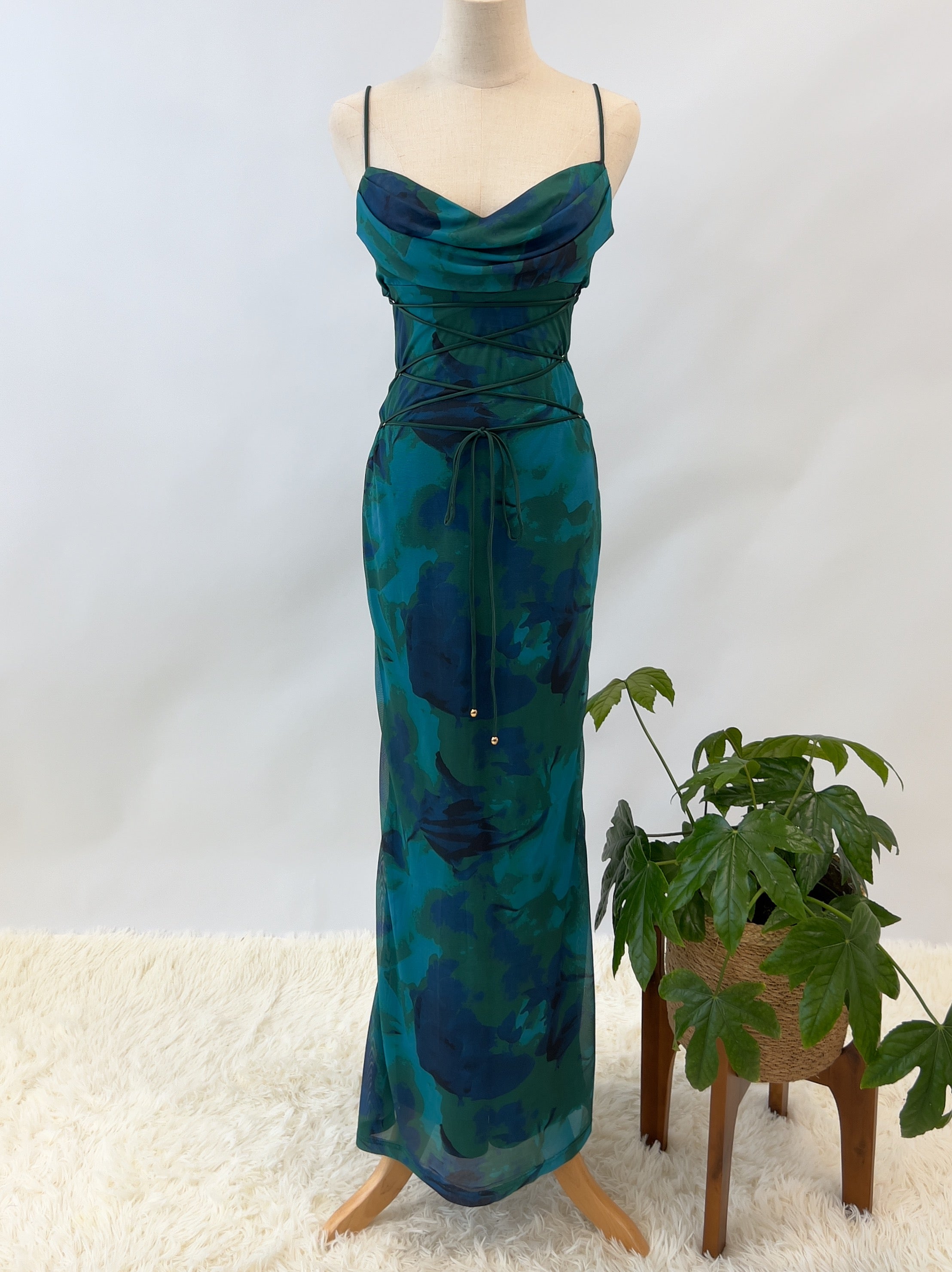 Blossom Maxi Dress - Teal Green  GEMMACHIC