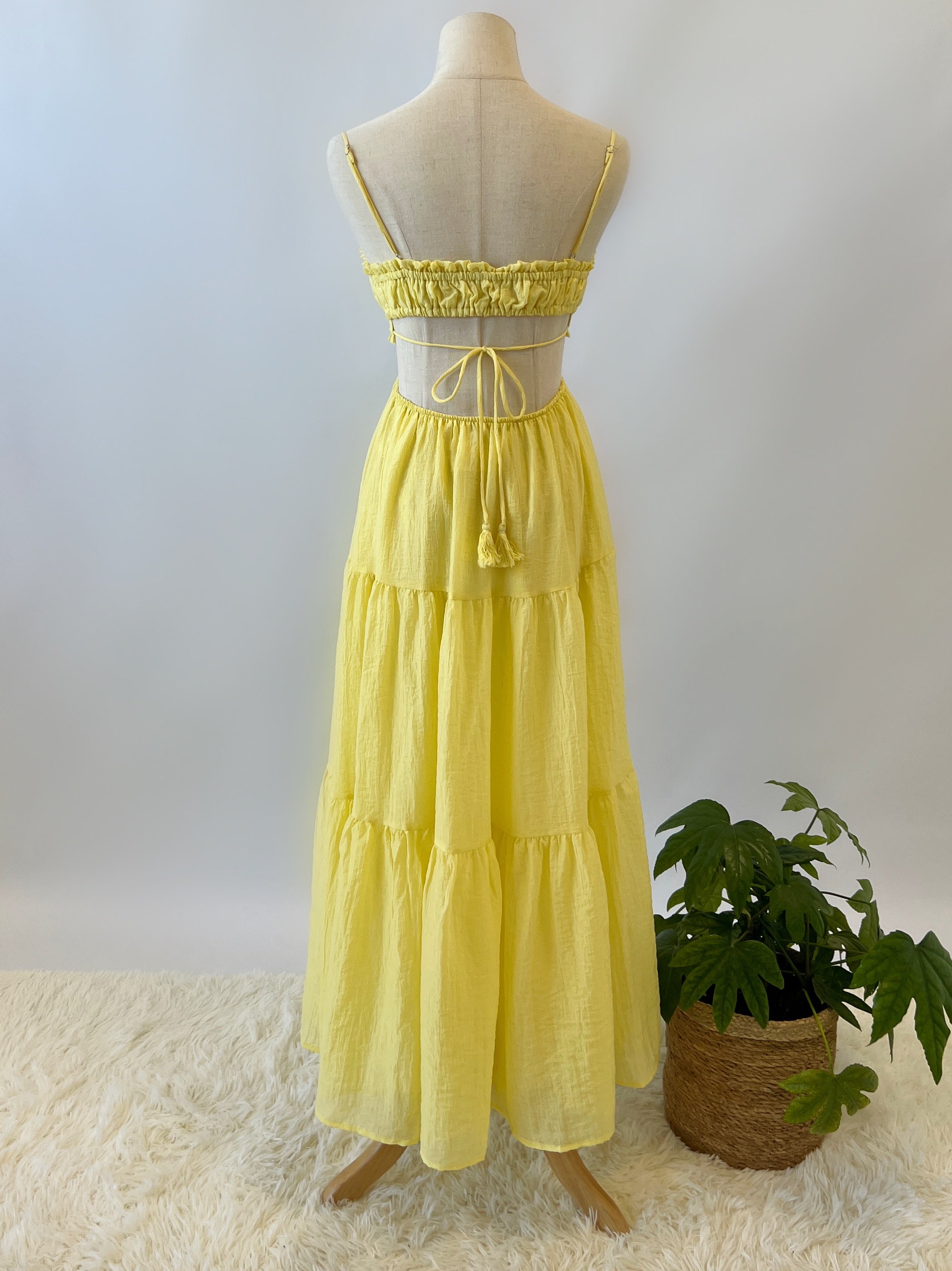 Rochelle Midi Dress - Lemon  GEMMACHIC