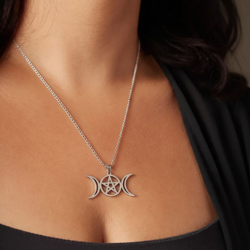 Triple Moon Necklace  GEMMACHIC