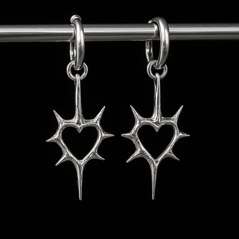 Heart of Thorns Earrings  GEMMACHIC