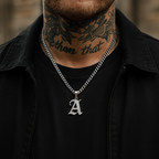 Gothic Letter Necklace  GEMMACHIC