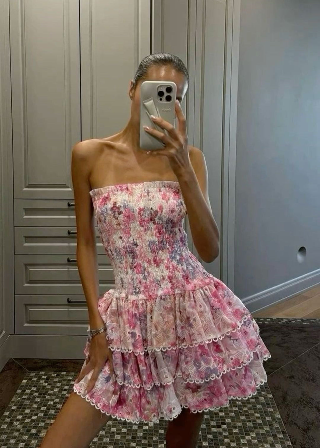 Vienna Dress - Pink Floral  GEMMACHIC