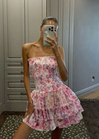 Vienna Dress - Pink Floral  GEMMACHIC