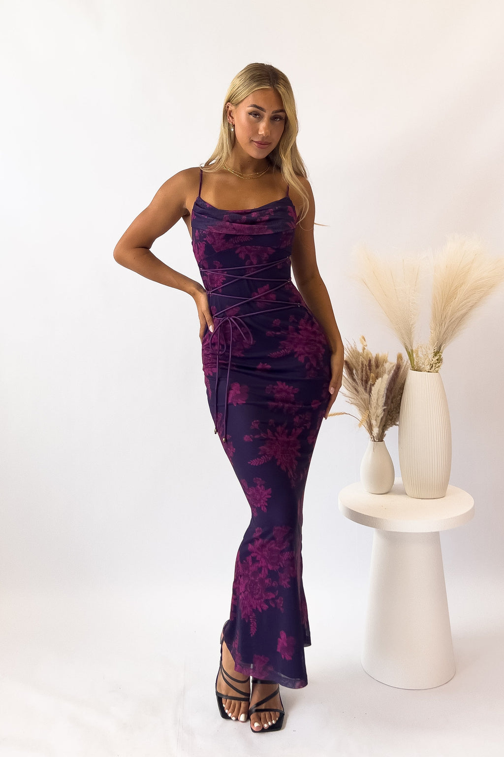 Blossom Maxi Dress - Grape  GEMMACHIC
