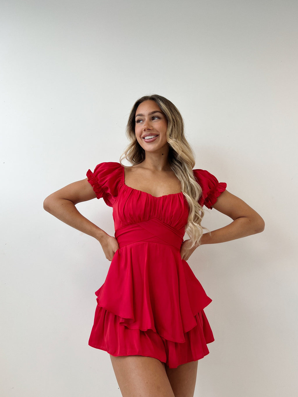 Auffie Playsuit - Red  GEMMACHIC