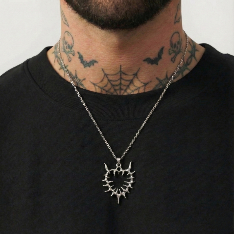 Corrupted Heart Necklace  GEMMACHIC