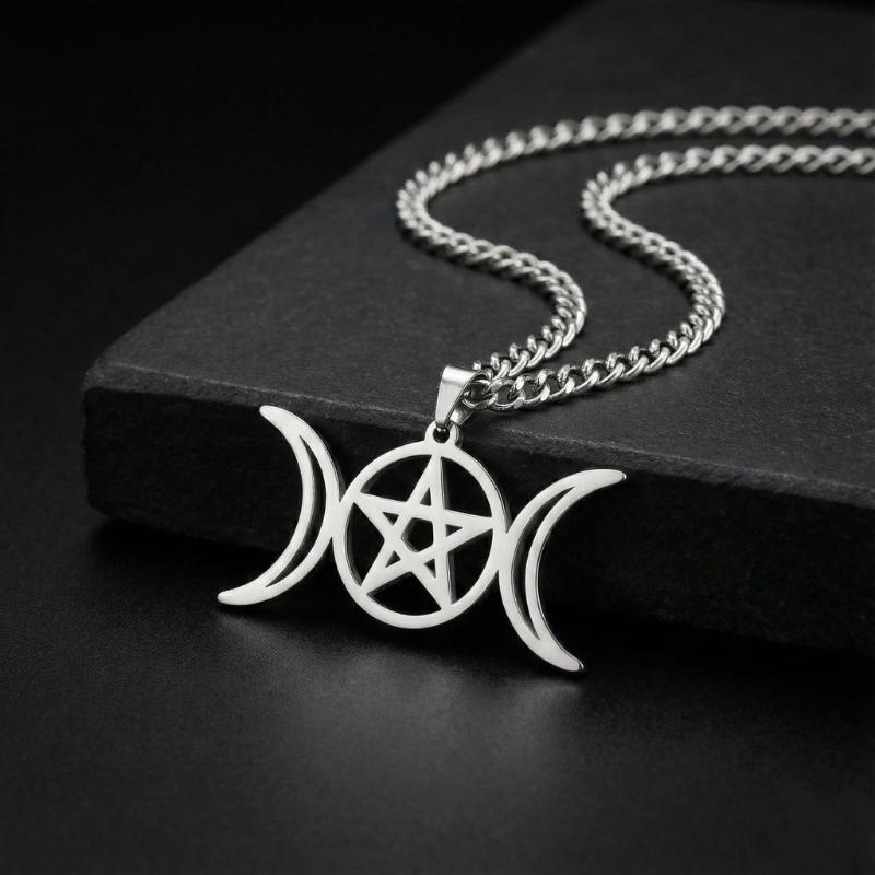 Triple Moon Necklace  GEMMACHIC