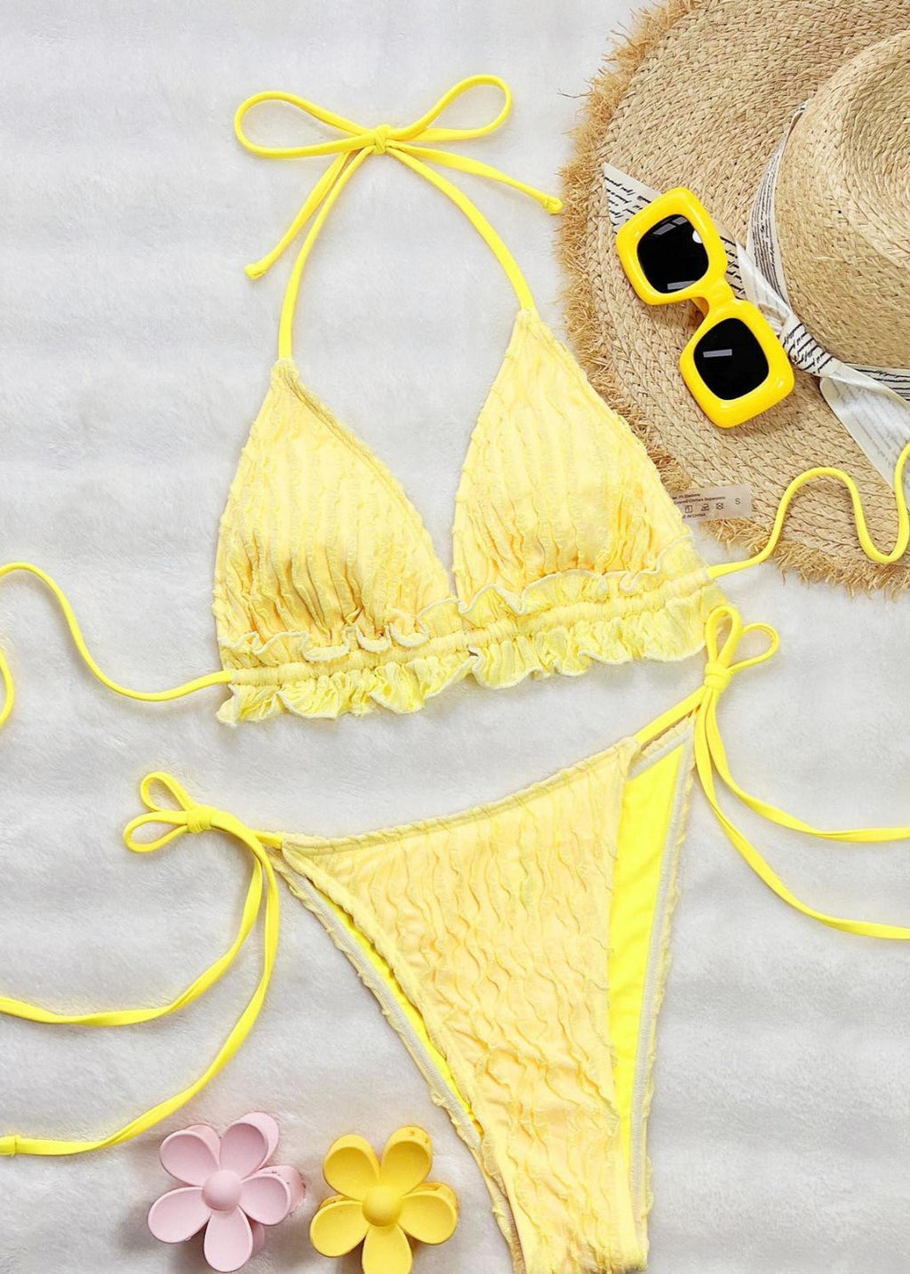 Sunburst Ruffle Bikini Set  GEMMACHIC