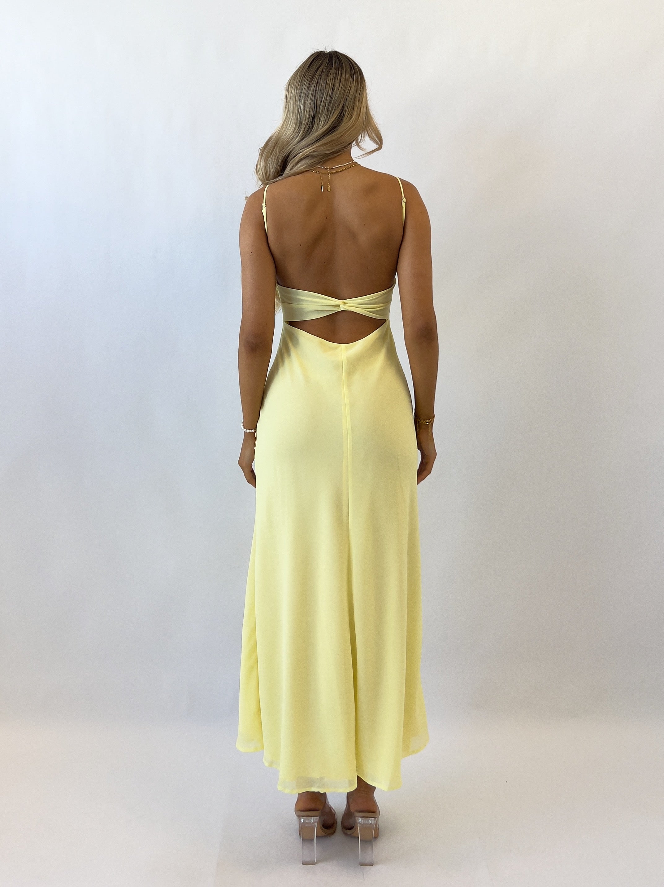 Noah Midi Dress - Yellow  GEMMACHIC