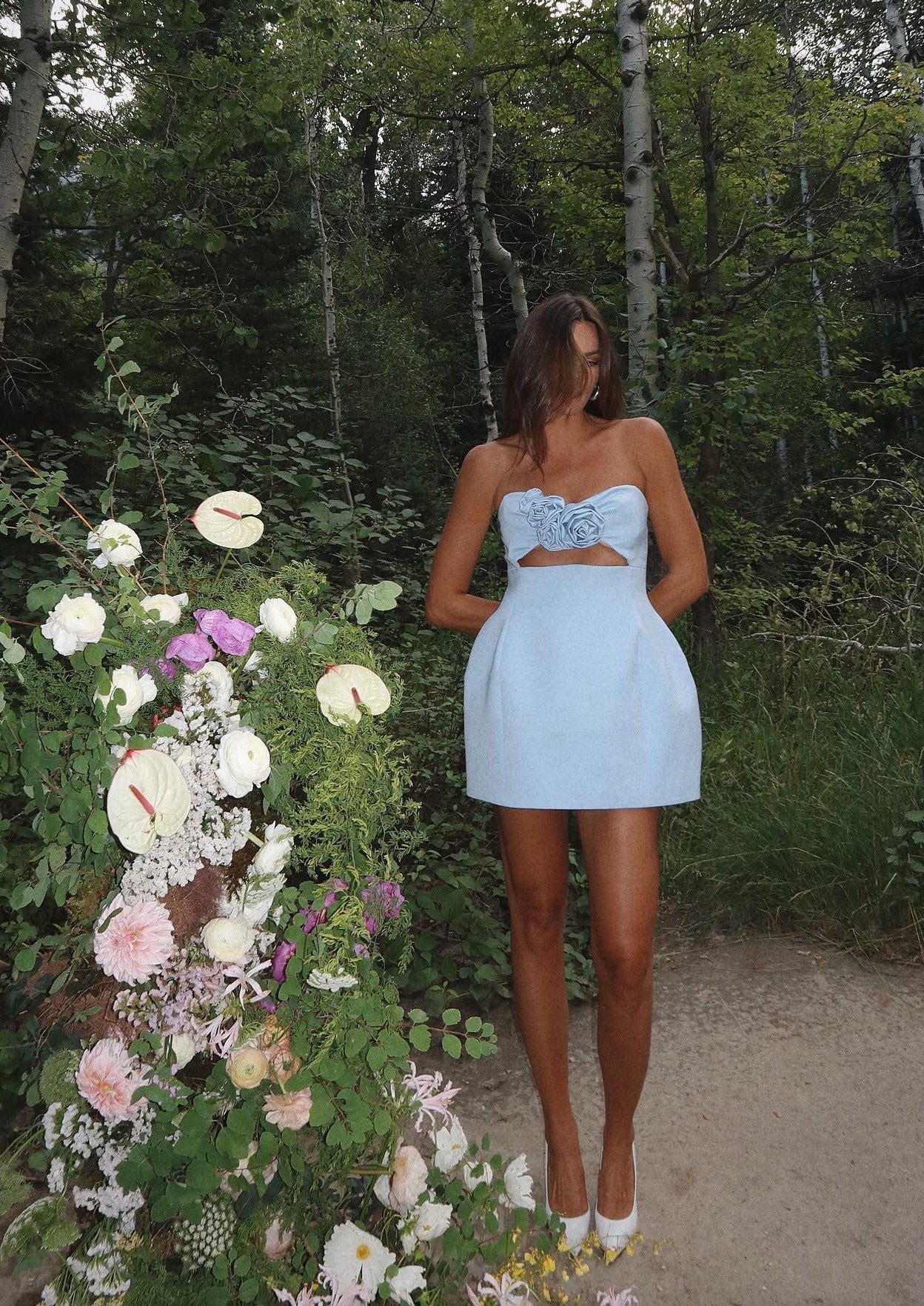 Valencia Dress - Baby Blue  GEMMACHIC