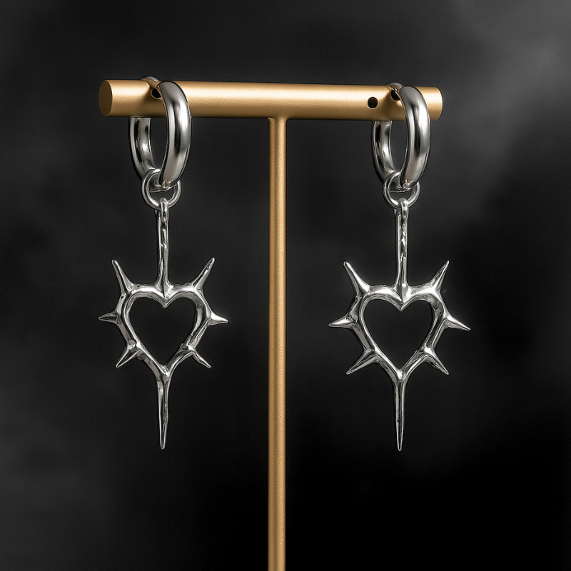 Heart of Thorns Earrings  GEMMACHIC