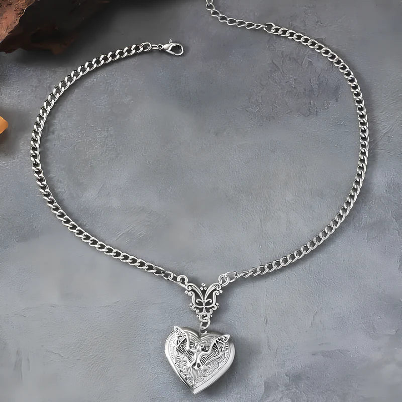 Bat Locket Necklace  GEMMACHIC
