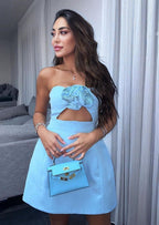 Valencia Dress - Baby Blue  GEMMACHIC