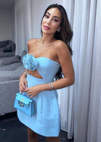 Valencia Dress - Baby Blue  GEMMACHIC