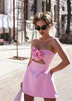 Valencia Dress - Baby Pink  GEMMACHIC