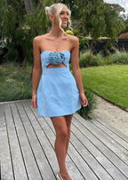 Valencia Dress - Baby Blue  GEMMACHIC