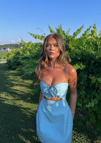 Valencia Dress - Baby Blue  GEMMACHIC