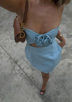 Valencia Dress - Baby Blue  GEMMACHIC