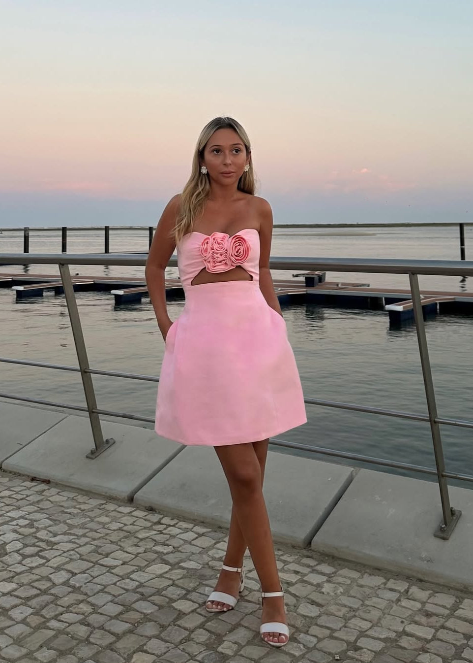 Valencia Dress - Baby Pink  GEMMACHIC