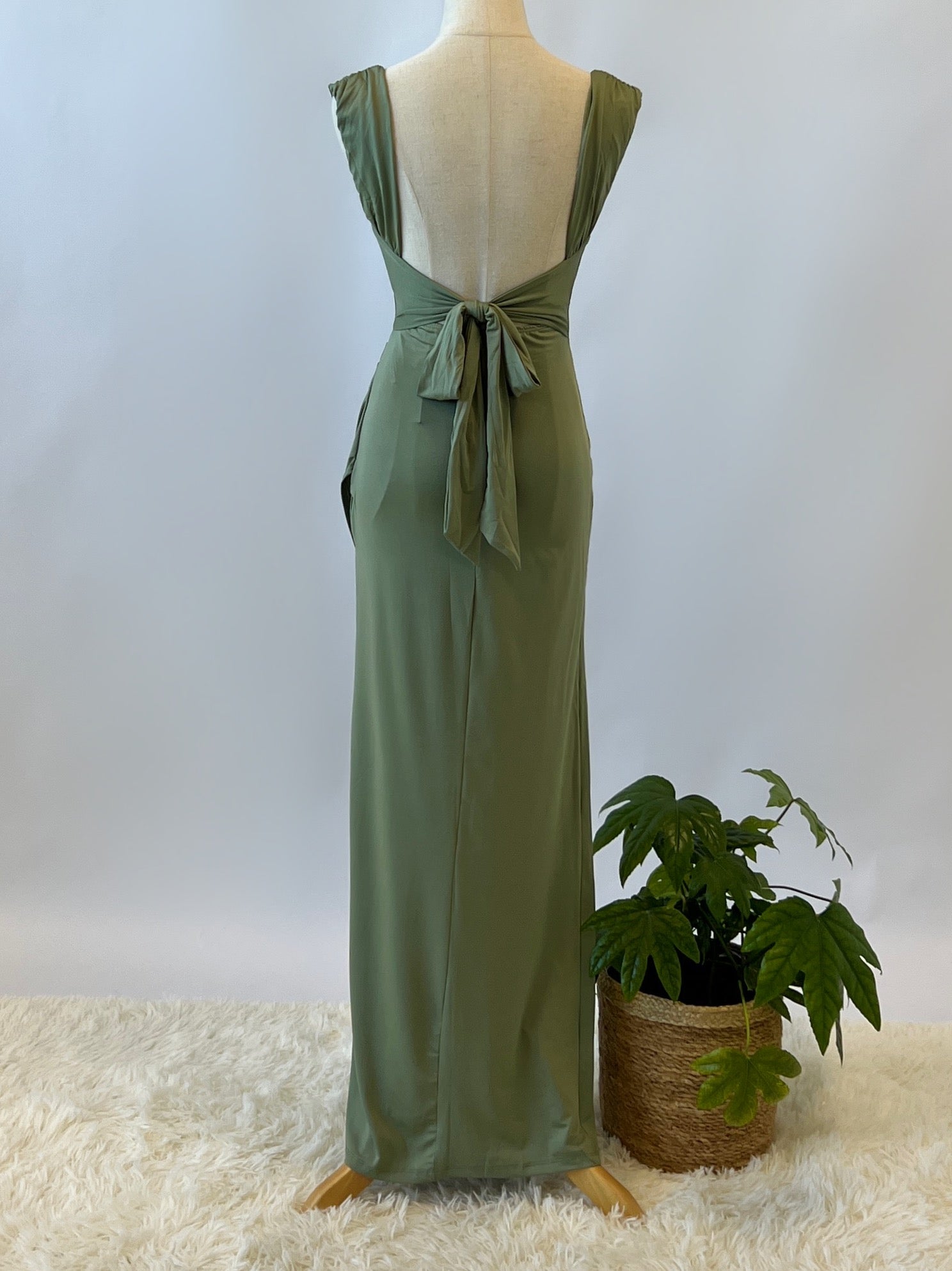 Polly Midi Dress - Khaki  GEMMACHIC
