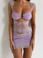CALISTA MINI DRESS LILAC  Gemma Chic