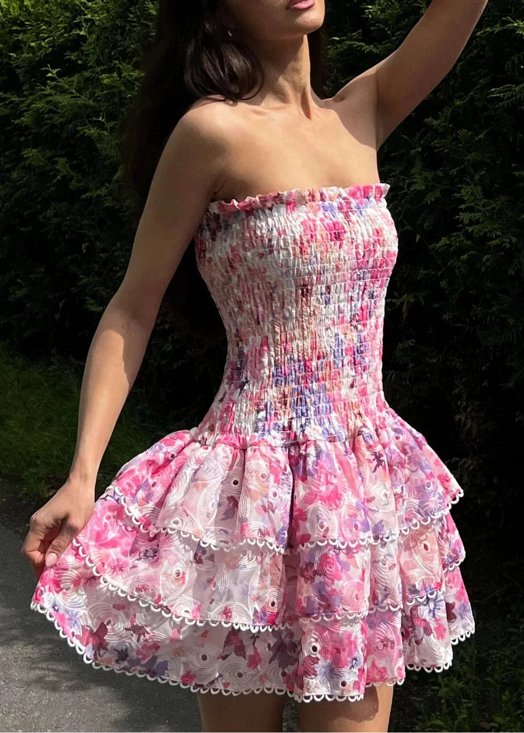Vienna Dress - Pink Floral  GEMMACHIC