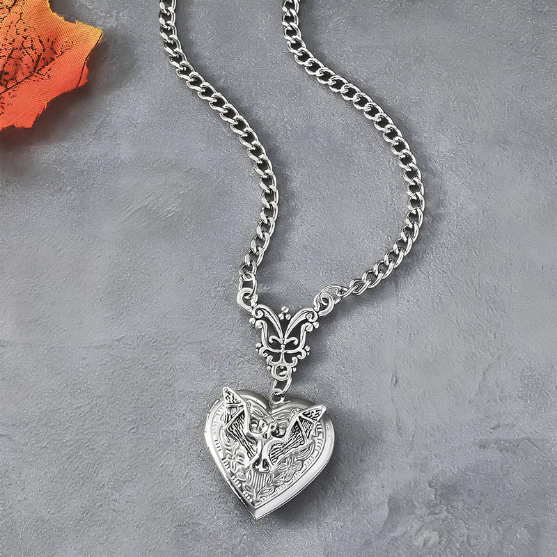Bat Locket Necklace  GEMMACHIC