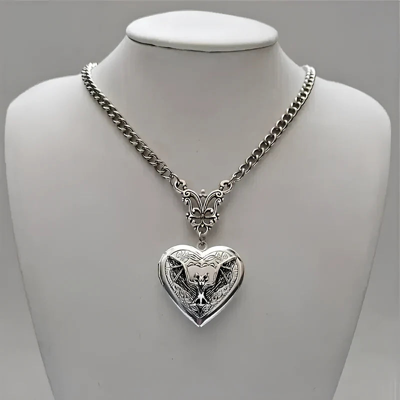 Bat Locket Necklace  GEMMACHIC