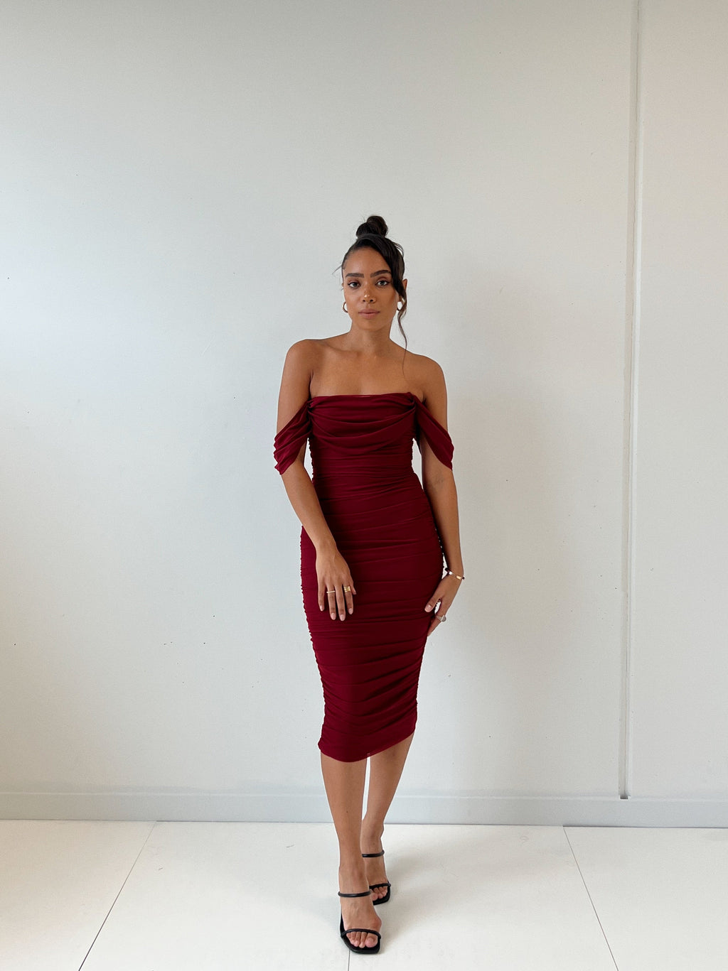 Tilly Midi Dress - Wine  GEMMACHIC