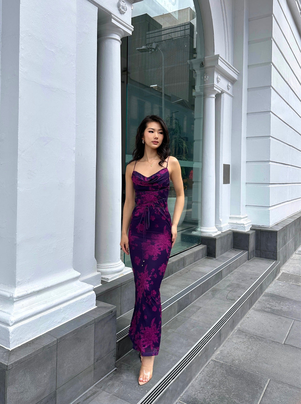 Blossom Maxi Dress - Grape  GEMMACHIC