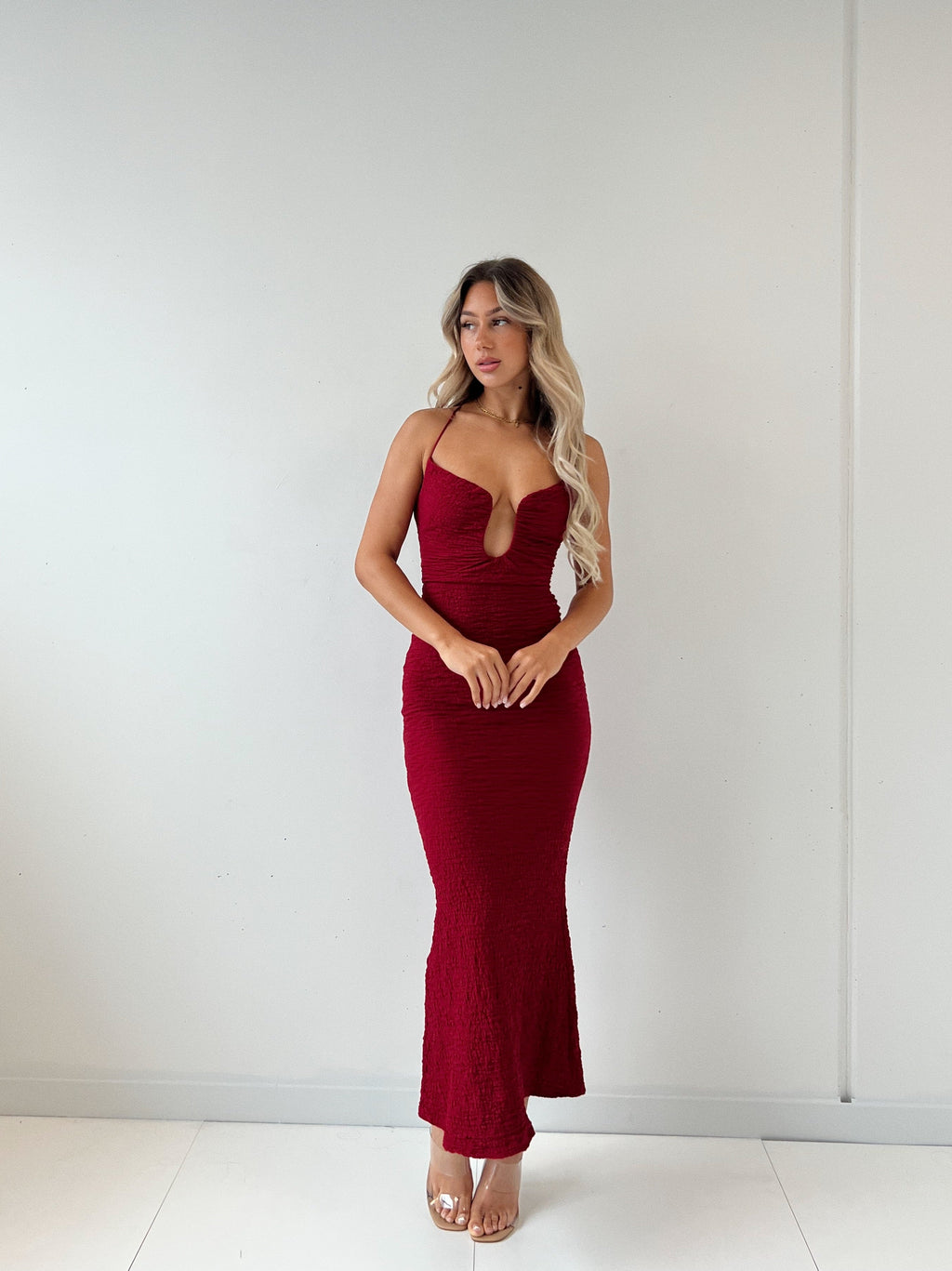 Magnificence Maxi Dress - Wine  GEMMACHIC