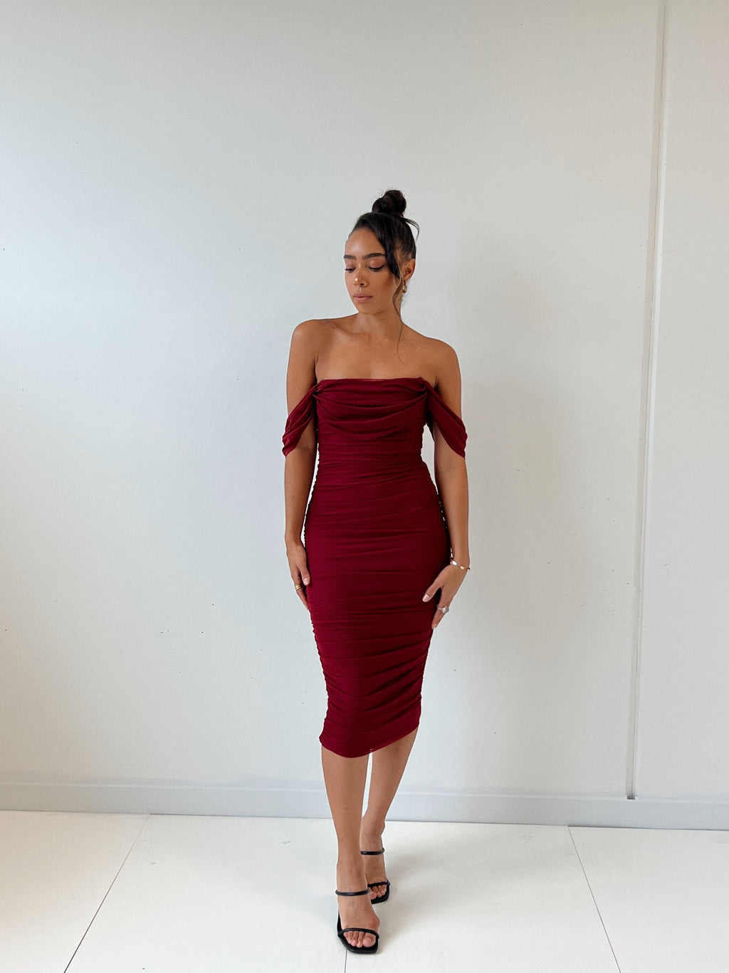 Tilly Midi Dress - Wine  GEMMACHIC