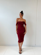 Tilly Midi Dress - Wine  GEMMACHIC