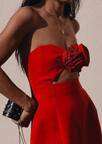 Valencia Dress - Red  GEMMACHIC