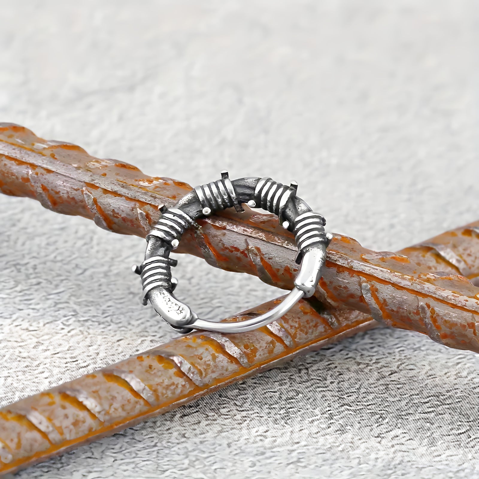 Barb Wire Hoop Earrings  GEMMACHIC