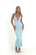 Blue Maxi Dress - SAMPLE SALE  GEMMACHIC