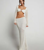 Alana Crochet Two Piece - White  GEMMACHIC