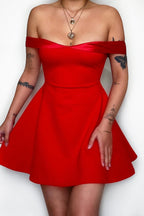Belle Mini Dress - Red  GEMMACHIC