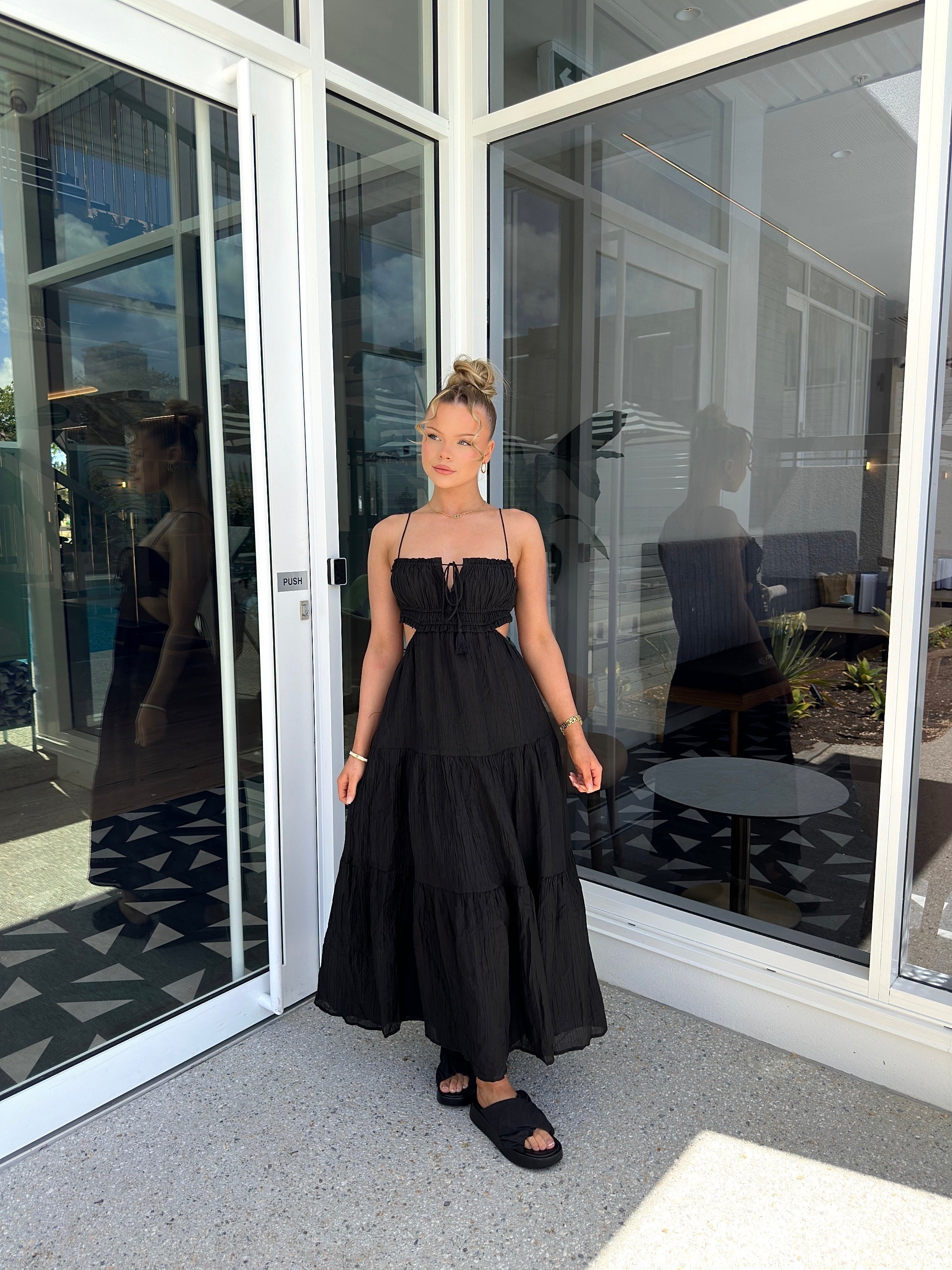 Rochelle Midi Dress - black  GEMMACHIC