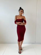 Tilly Midi Dress - Wine  GEMMACHIC